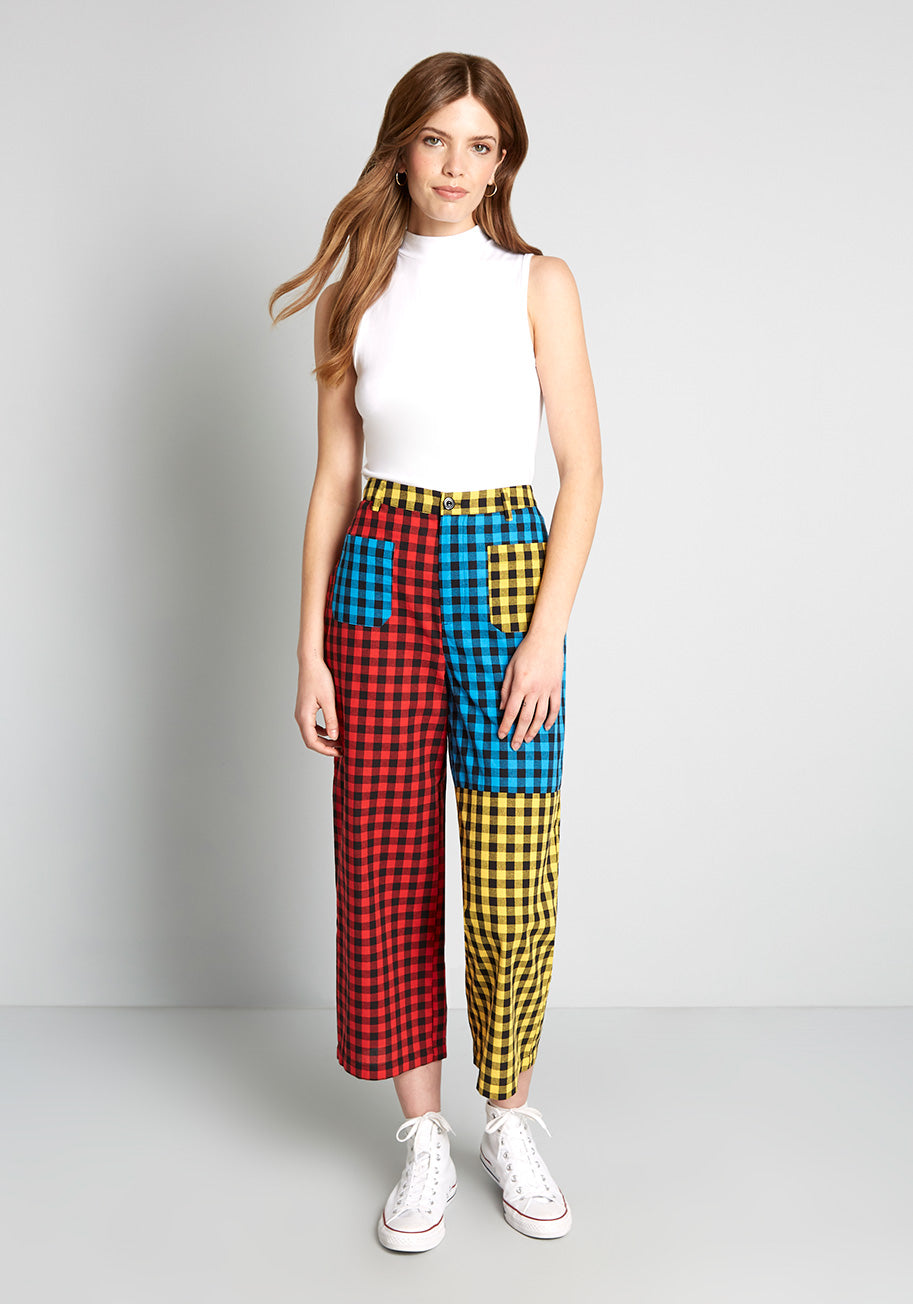 Bringin' The Gingham Cropped Pants