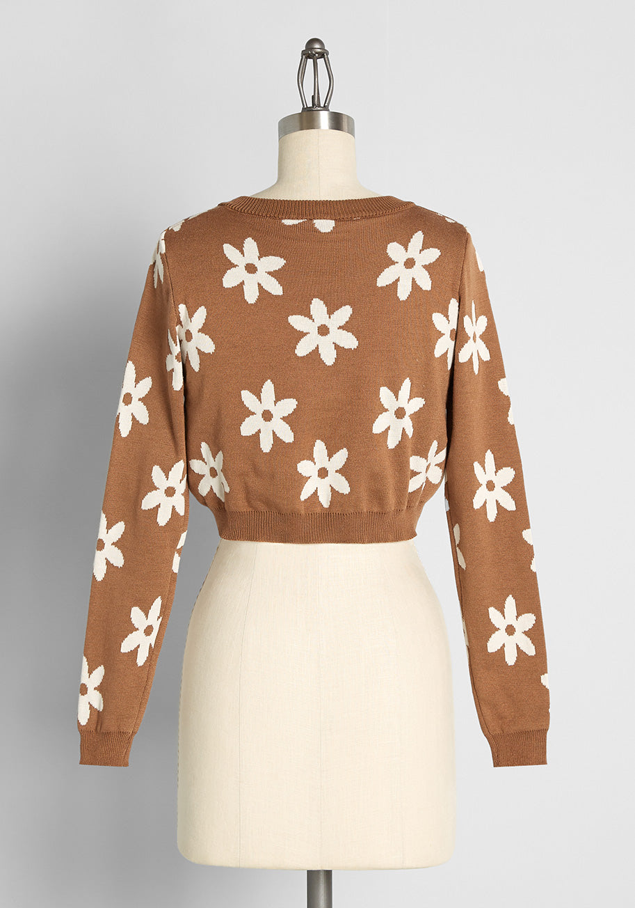 Daisy Devotion Cropped Cardigan