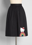 Modcloth X Let Go Rainbow A-line Skirt