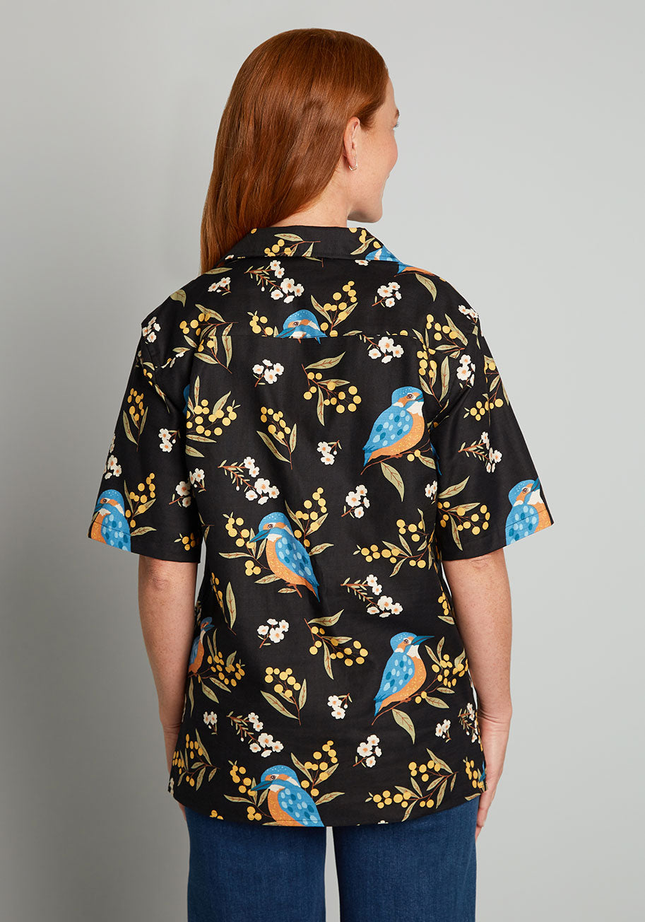 Perch Party Button-Up Top