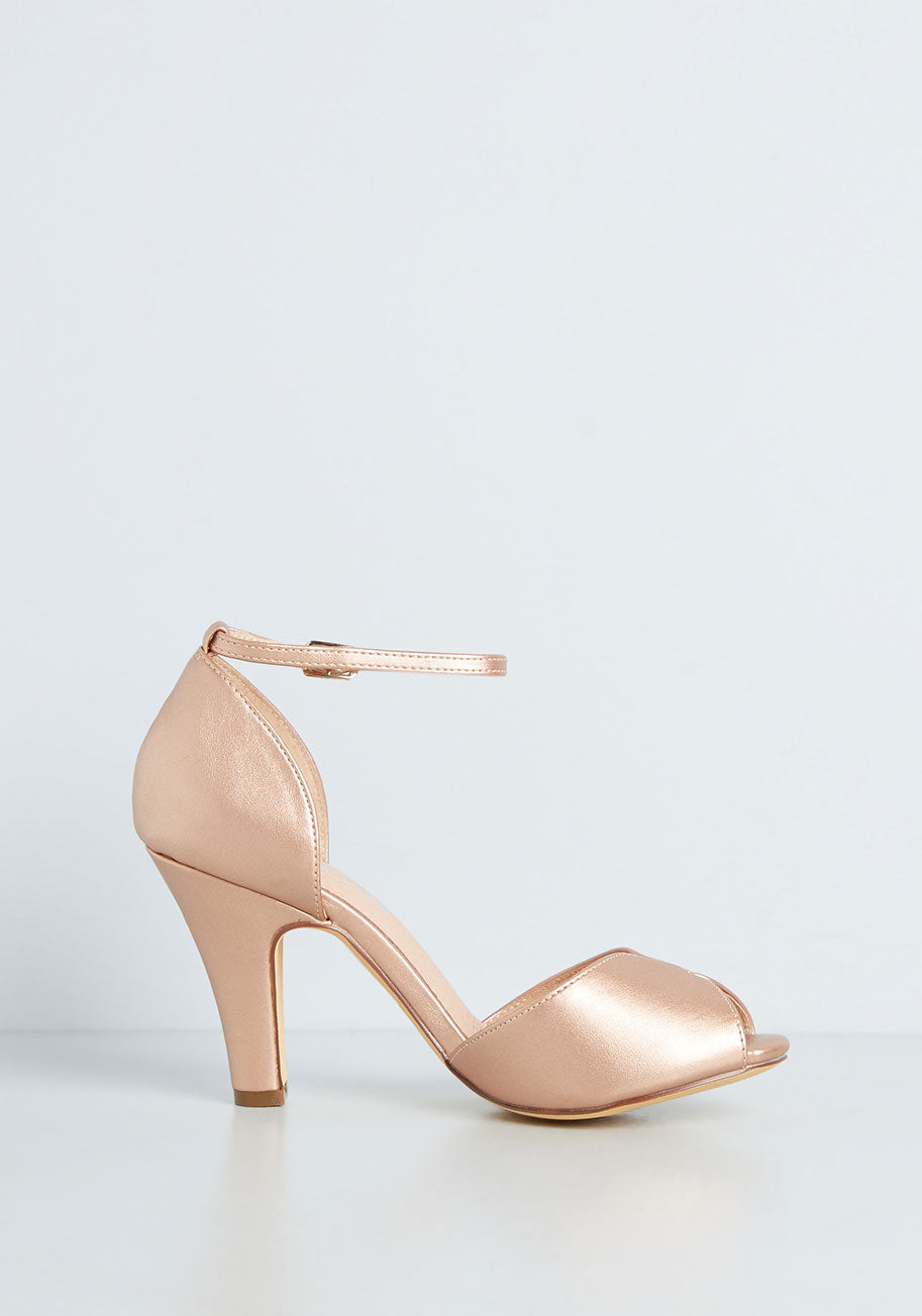 Shine So Fine Ankle Strap Heel