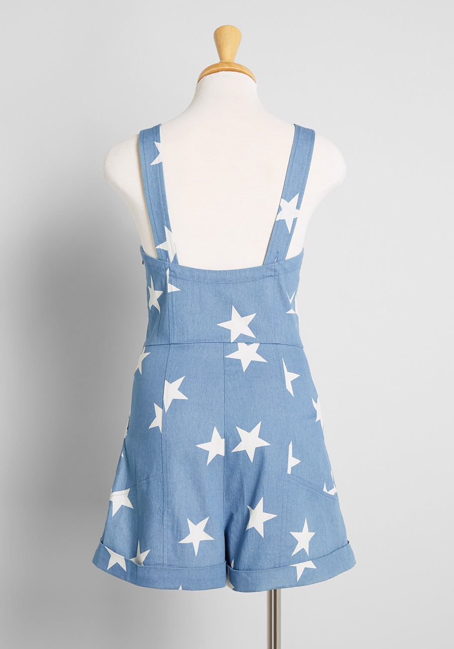 Splendidly Star Spangled Shortalls