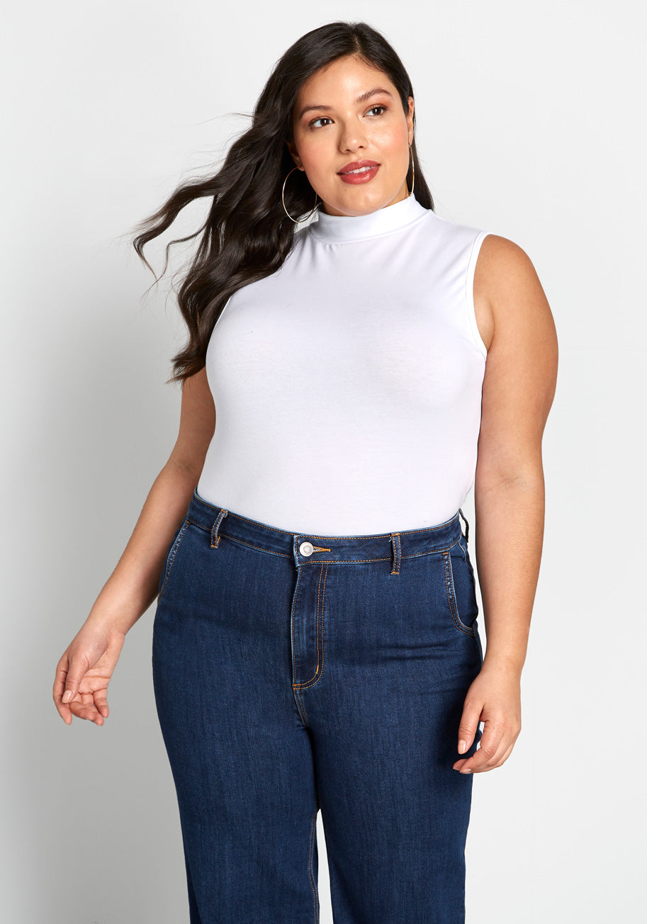 Start With the Basics Mock Neck Top