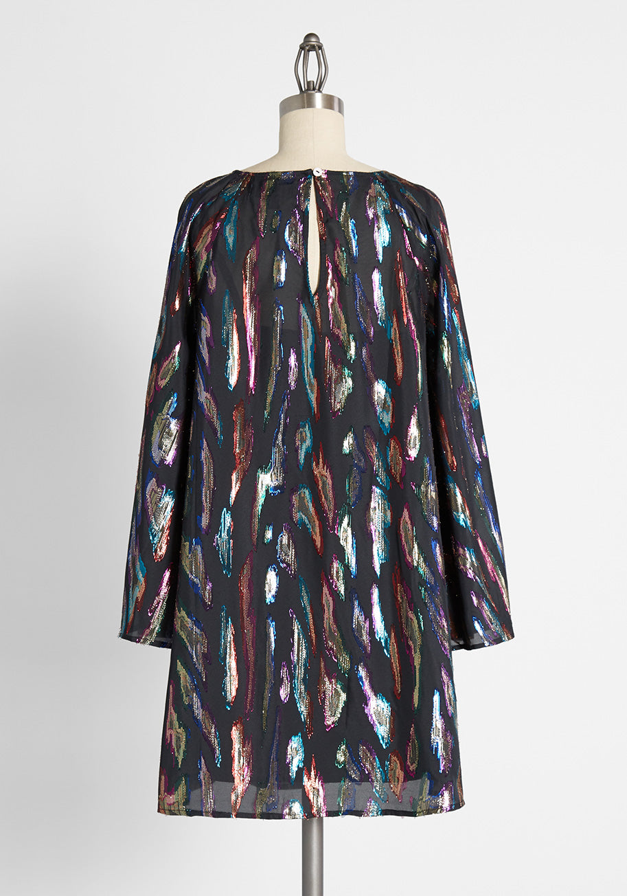 Northern Lights and Iridescent Skies Shift Dress