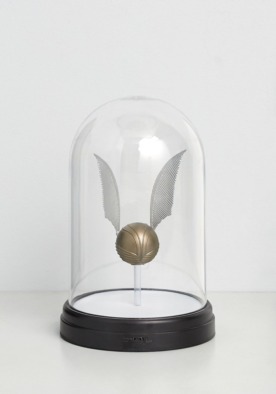 Enchanted and Encased Golden Snitch Table Lamp