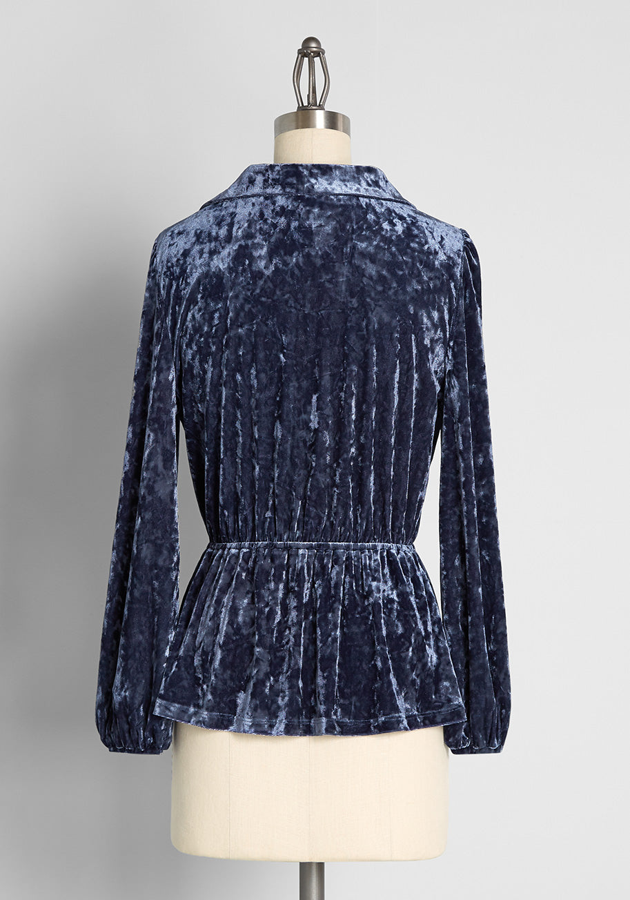 Peak Of Chic Velvet Top