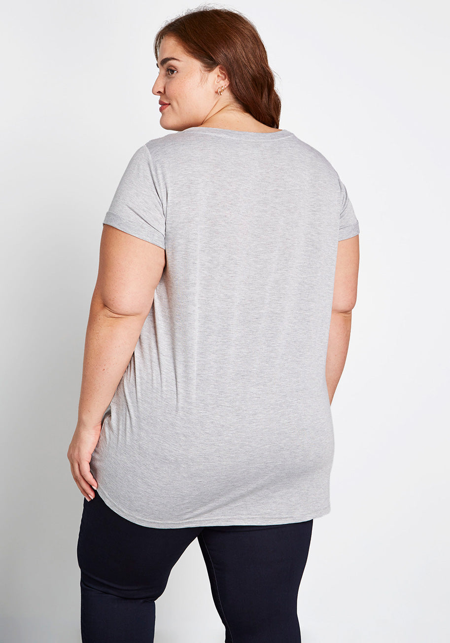 Simplicity on a Saturday Tunic in Heather Grey