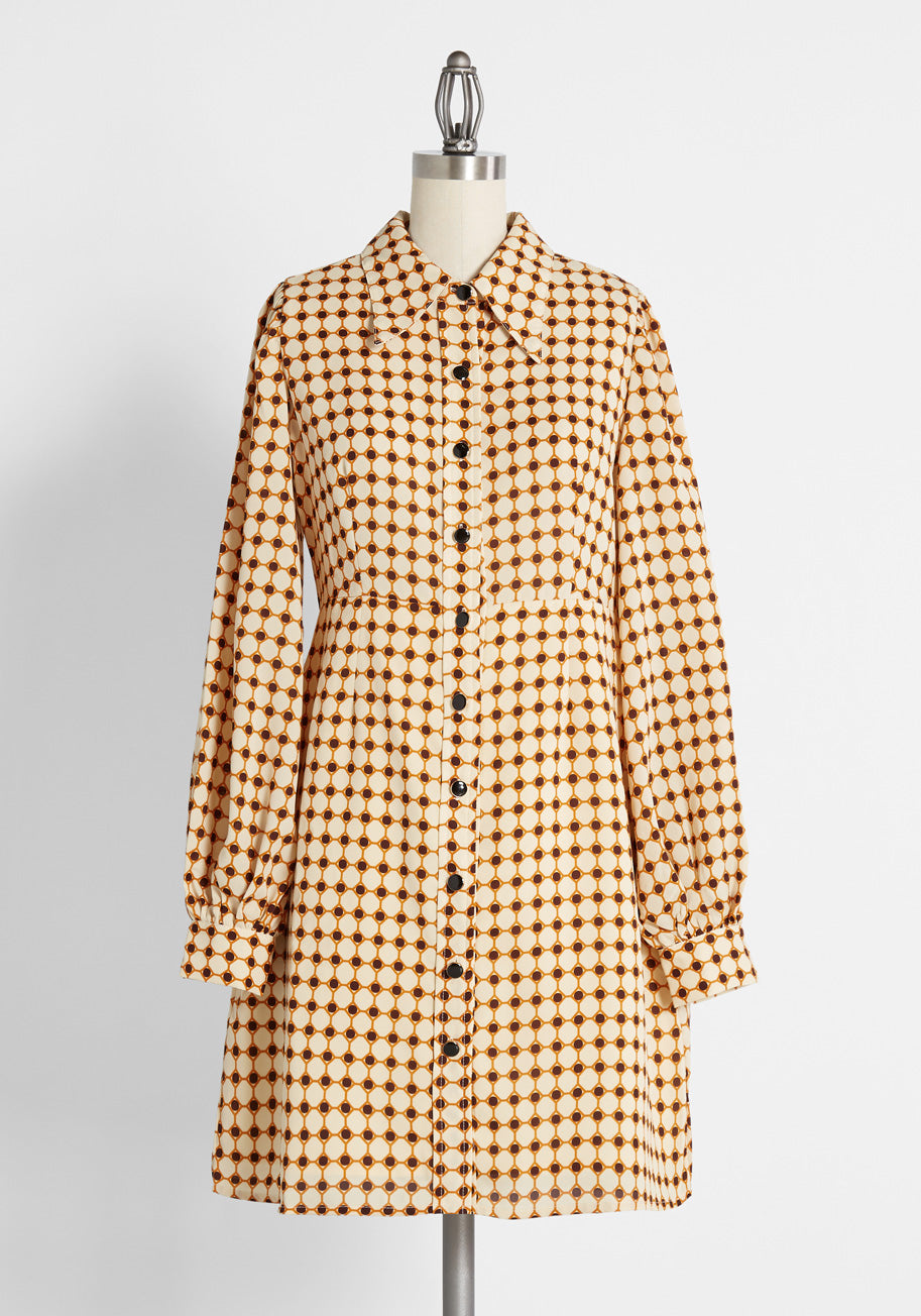 Revved for Retro Shirt Dress