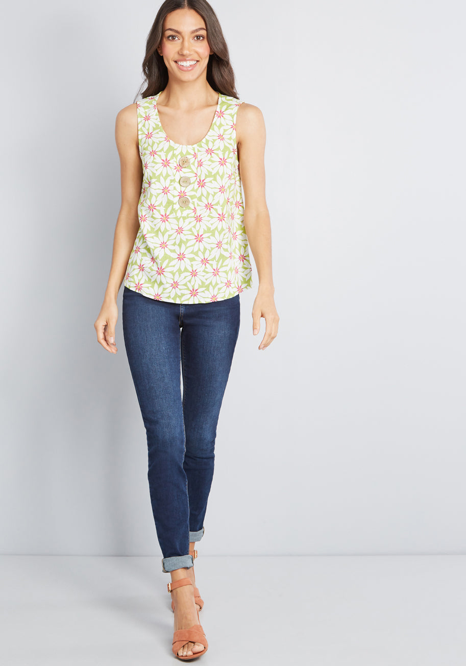 Love of Buttons Sleeveless Top