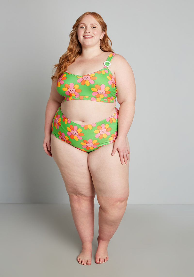 SWIM-G {Beach Cutie} Neon Lime Green One Piece Swimsuit PLUS SIZE 1X 2 –  Curvy Boutique Plus Size Clothing