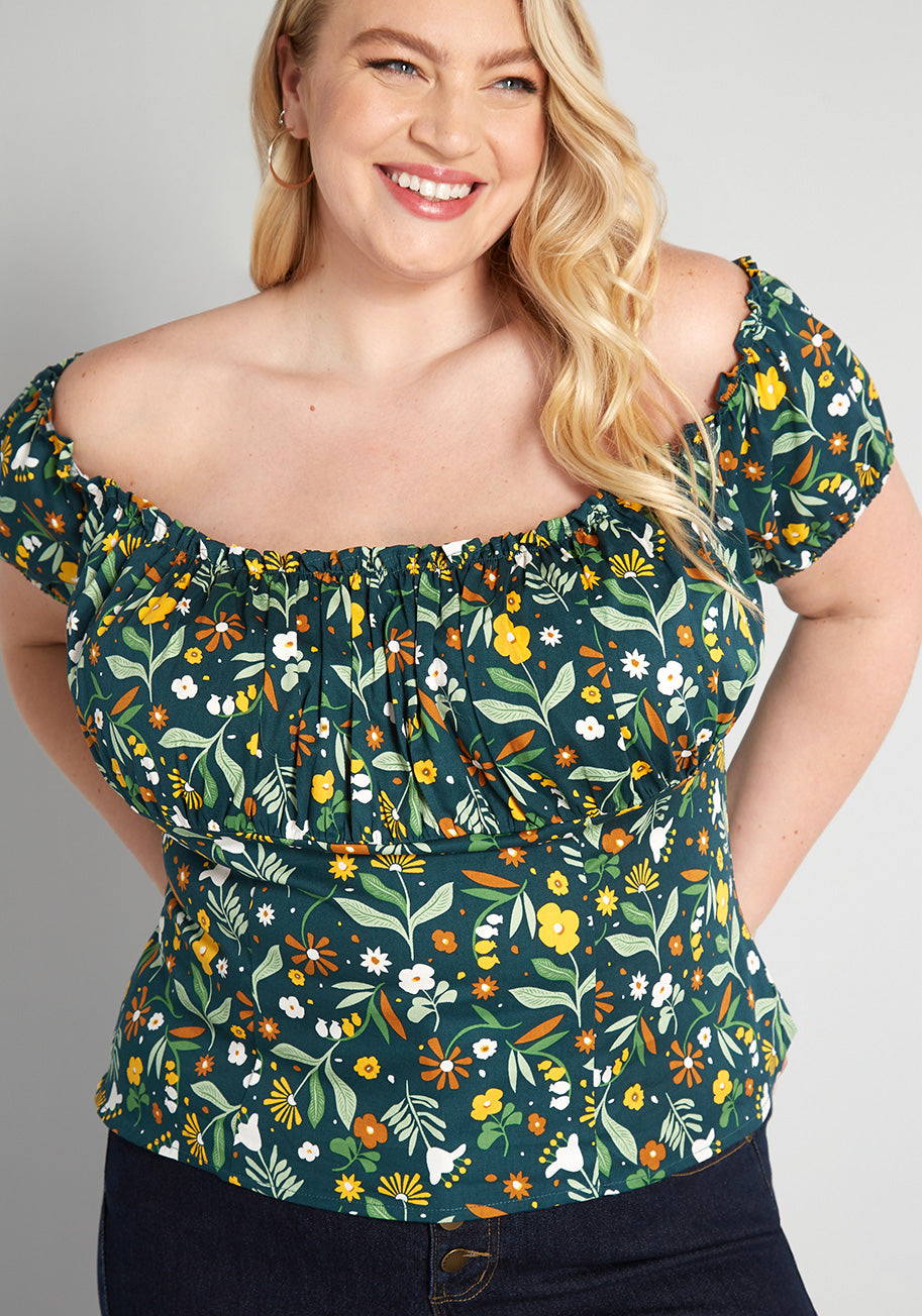 ModCloth x Collectif Only For Daisy Clover Off-Shoulder Top