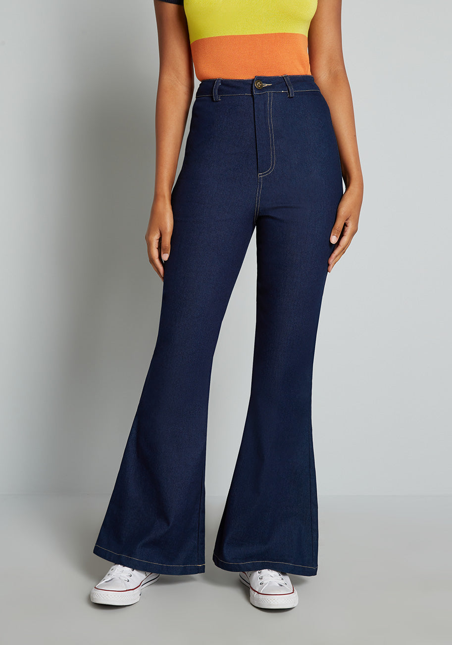 Beyond The Rainbow High-Rise Flare Jeans