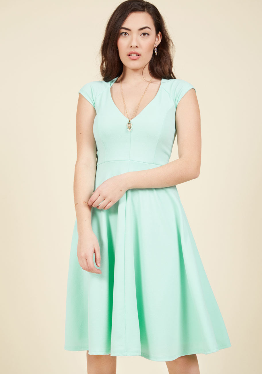 Name the Date A-Line Dress in Mint