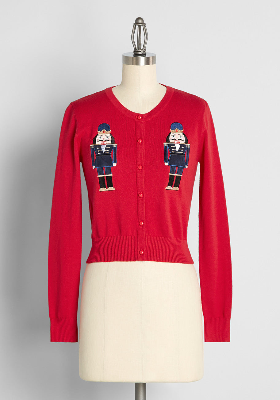 My Toy Soldier Embroidered Cardigan