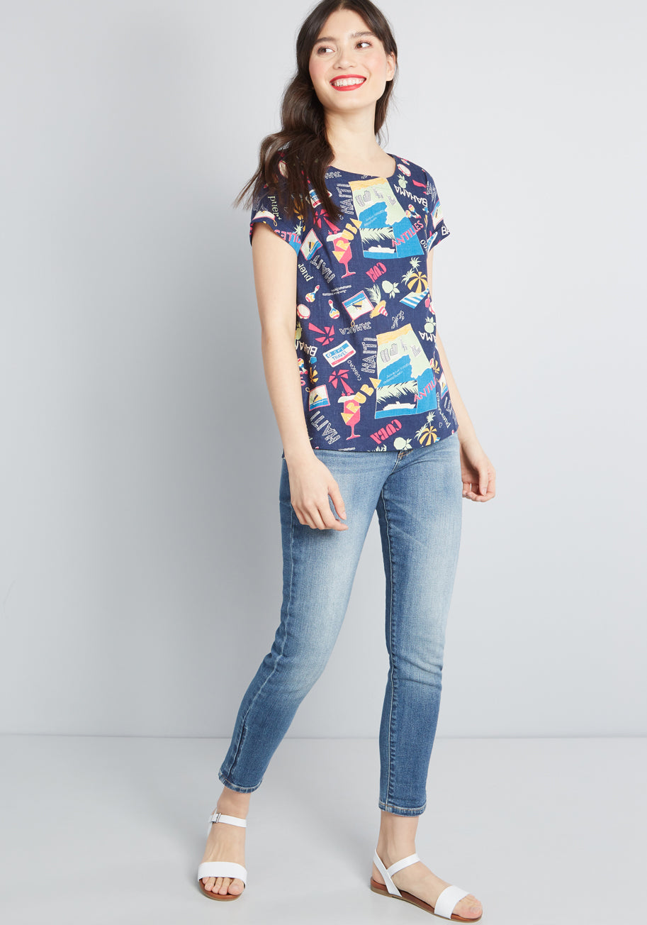 Delightful Demeanor Short Sleeve Blouse