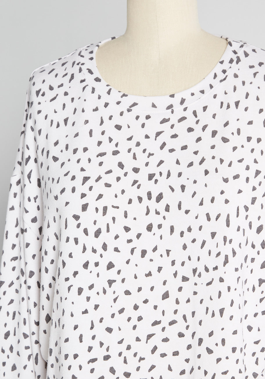 Dotted Out Pullover Sweatshirt