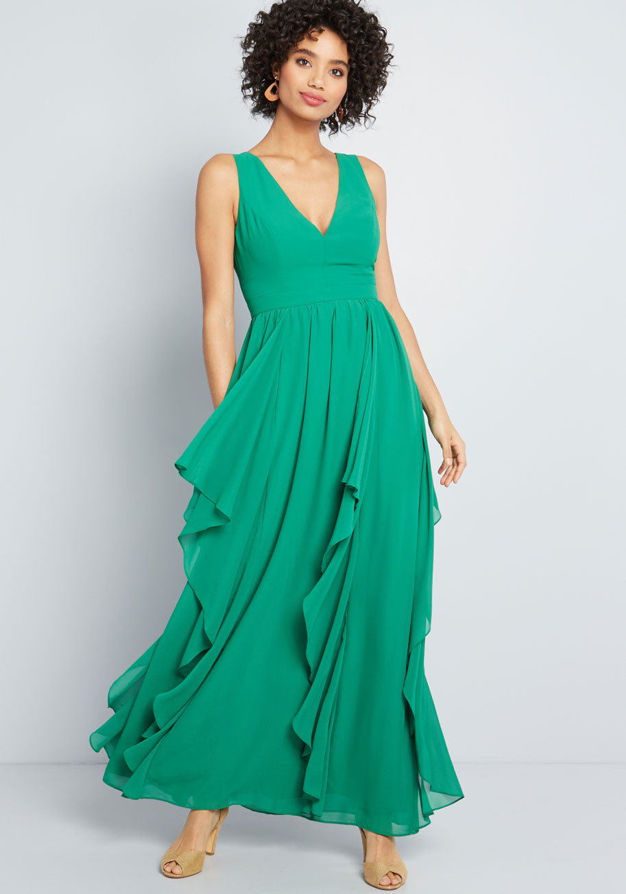 As Ruffles Ripple Maxi Dress