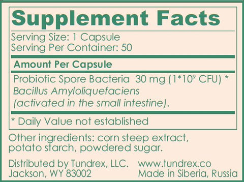 Tundrex-4 Supplement Facts