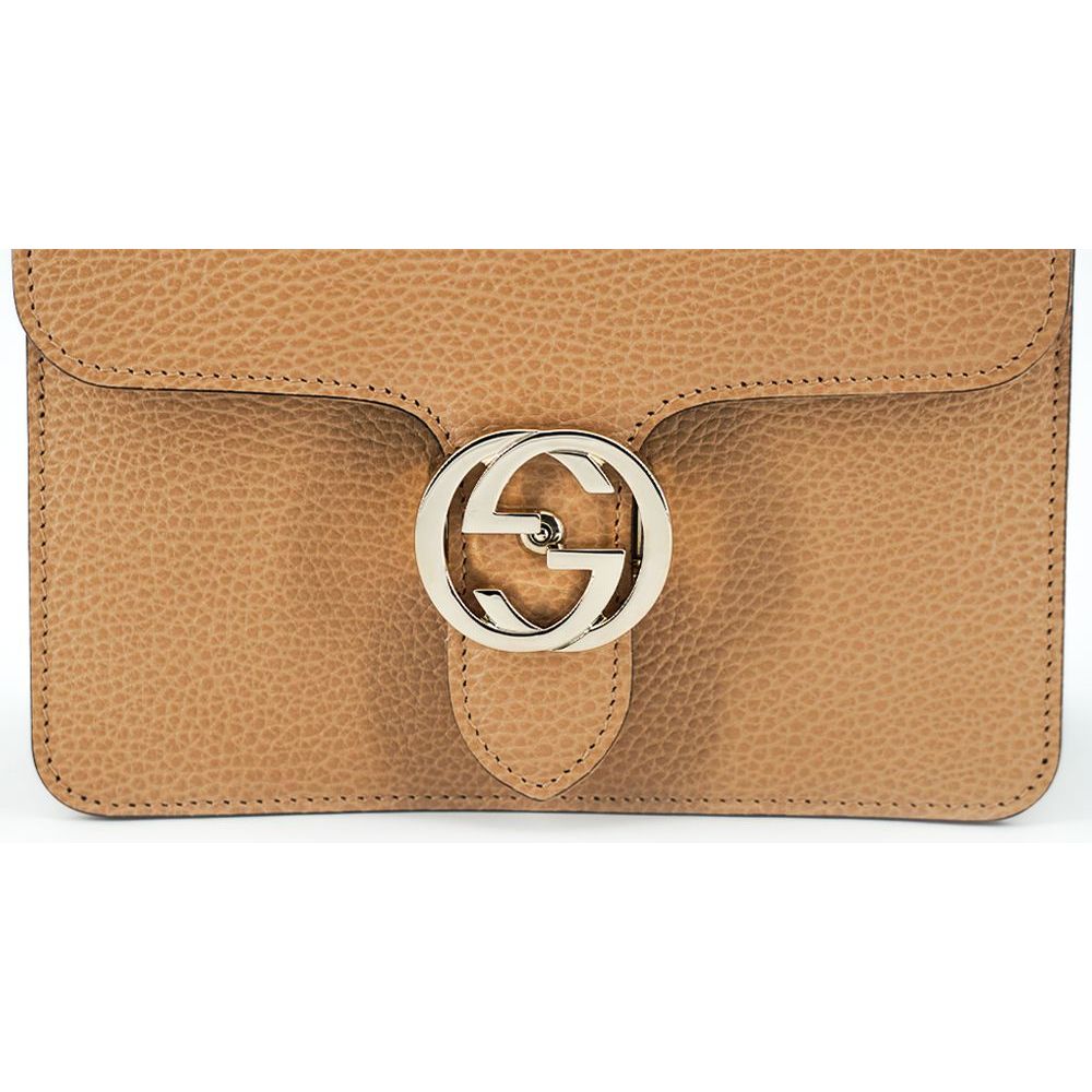 Gucci Orange Leather Dollar Interlocking G Crossbody Bag Gucci