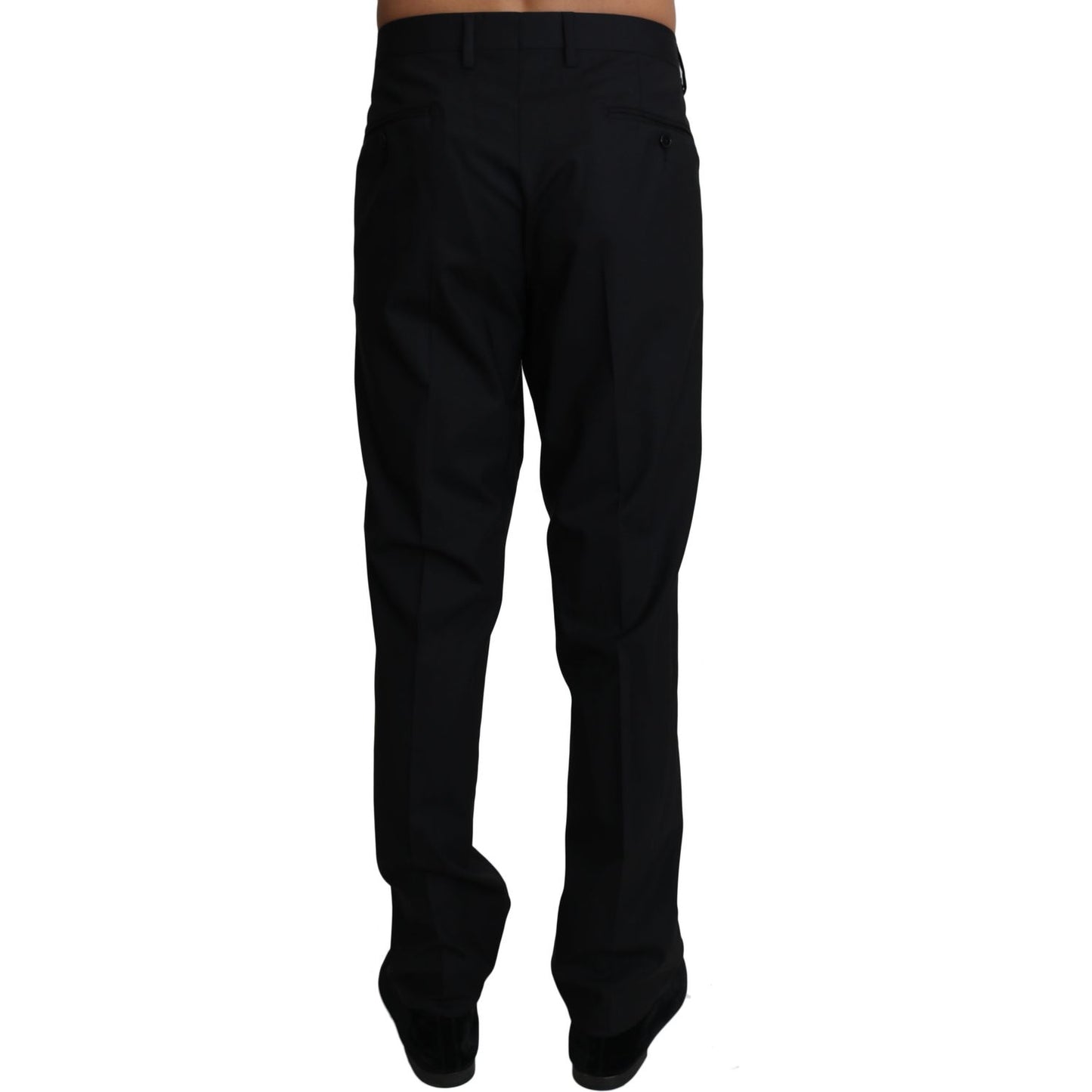 Dolce & Gabbana Black Wool Stretch Dress Trousers Pants Jeans & Pants