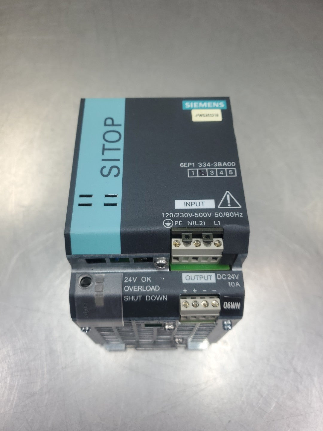 Siemens 6EP1334-3BA00 Power Supply, 24VDC, 10A.                            4E-48