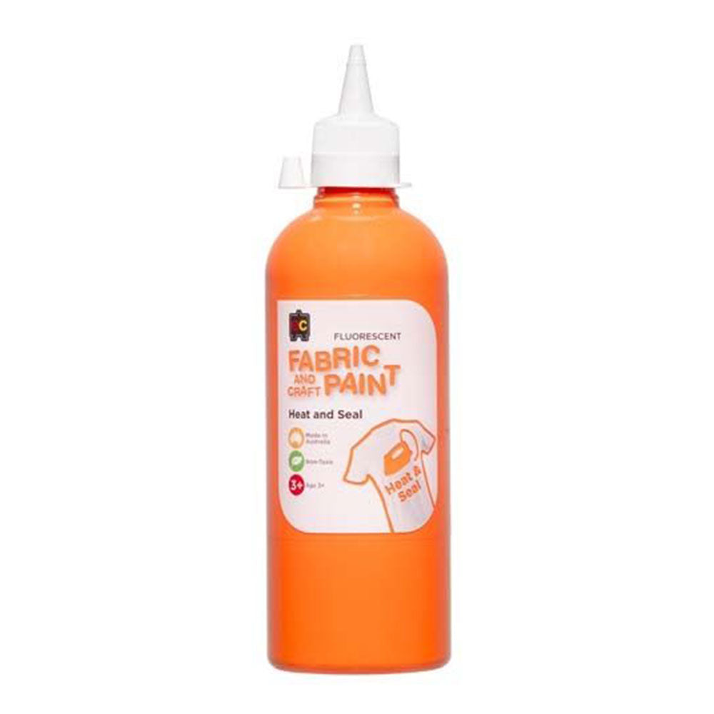 ECファブリックとクラフトペイント500ml（蛍光オレンジ）