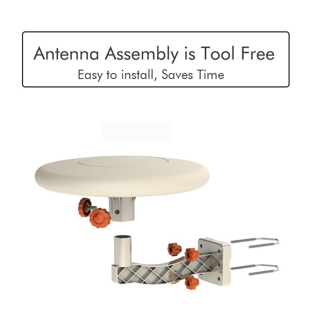 Aroflit™ 150 Miles 360° Omni-directional Amplified TV Antenna