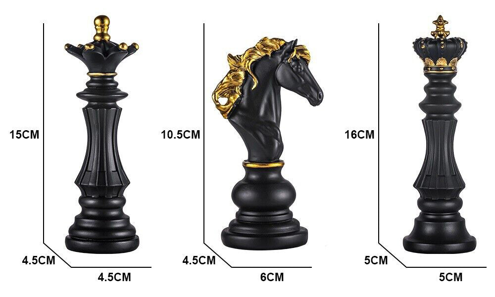 Resin Retro International Chess Figurine