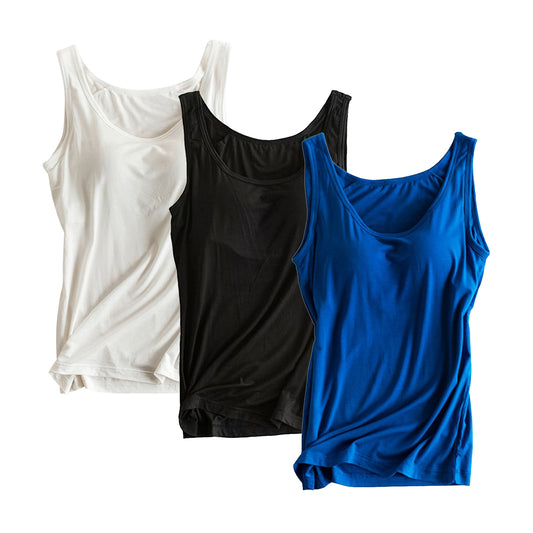 Women's Clearance Everyday Shelf Bra Camisole 3-pack made with