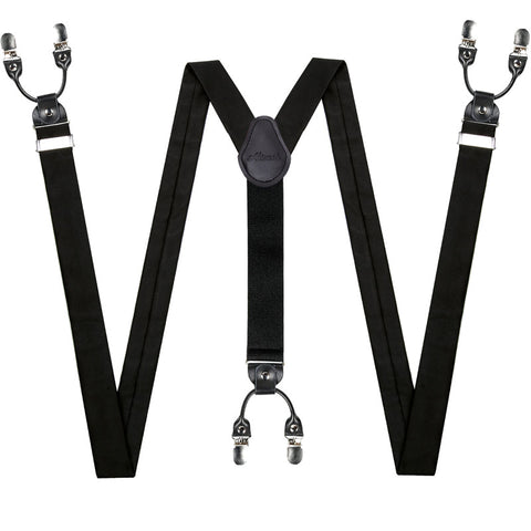 black solid suspender