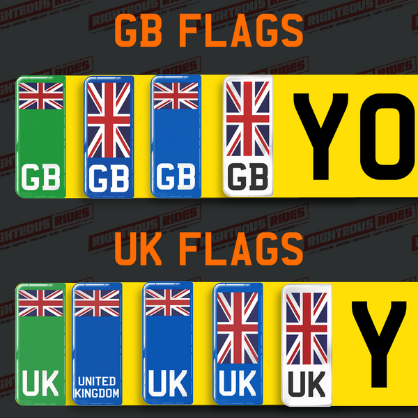 GB, UK, United Kingdom, Electric 3D Gel Flag Product Options on a 4D Matte Number Plate