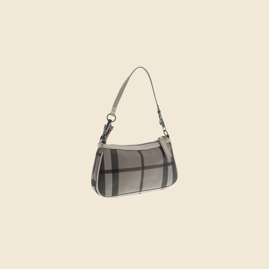 Burberry Small Aston Haymarket Pvc Shoulder Bag in Natural