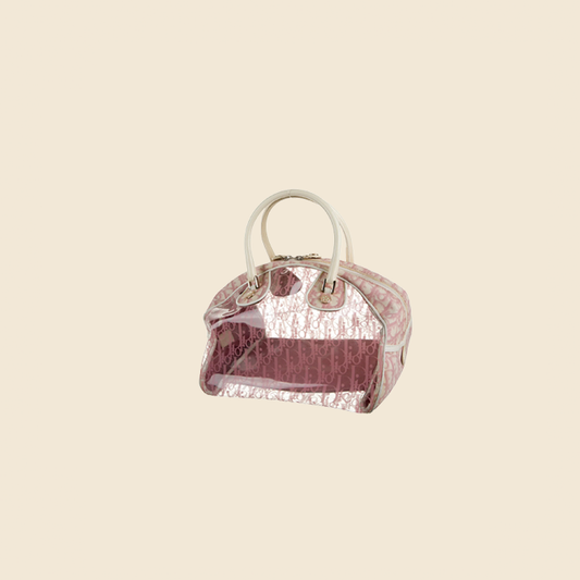 Saddle vintage classic cloth handbag Dior Pink in Cloth - 22467935