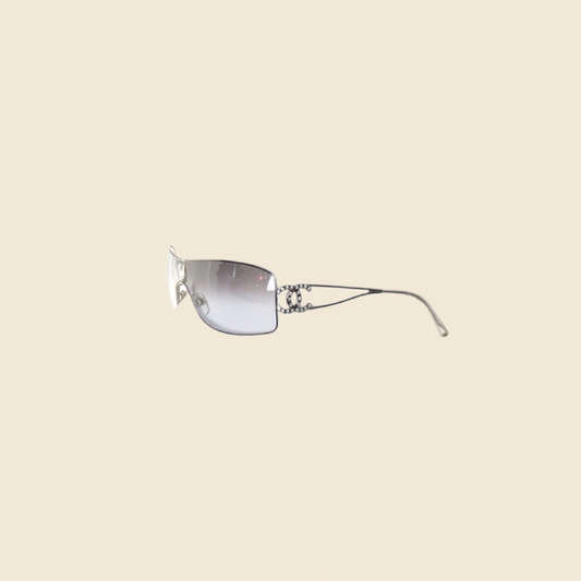 CHANEL 90s RIMLESS CC CRYSTAL SUNGLASSES – RDB