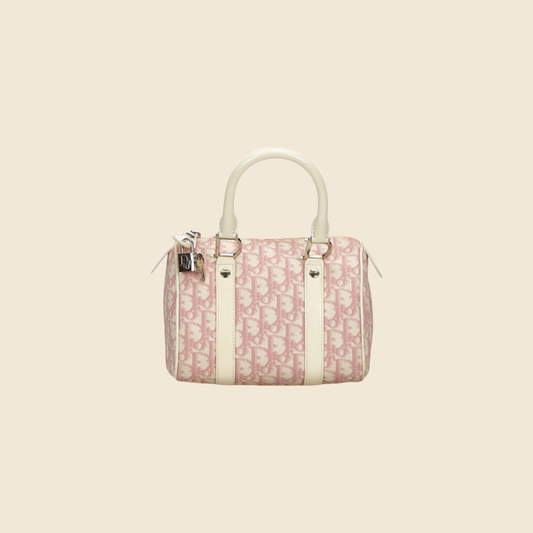 Christian Dior Pink No. 1 Coated Canvas Trotter Bag - Yoogi's Closet