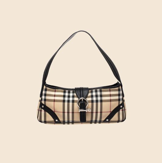 BURBERRY NOVA CHECK BAGUETTE BAG