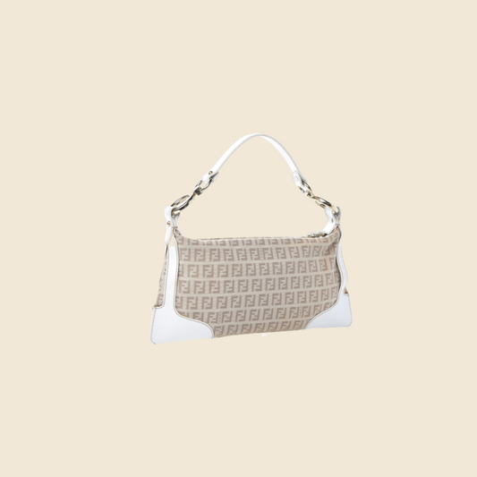 FENDI SELLERIA WHITE LEATHER SHOULDER BAG – RDB