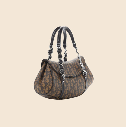 Columbus fabric handbag Dior Brown in Cloth - 35396677