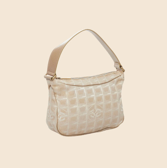 CHANEL 2005 BEIGE QUILTED CAMBON BAG