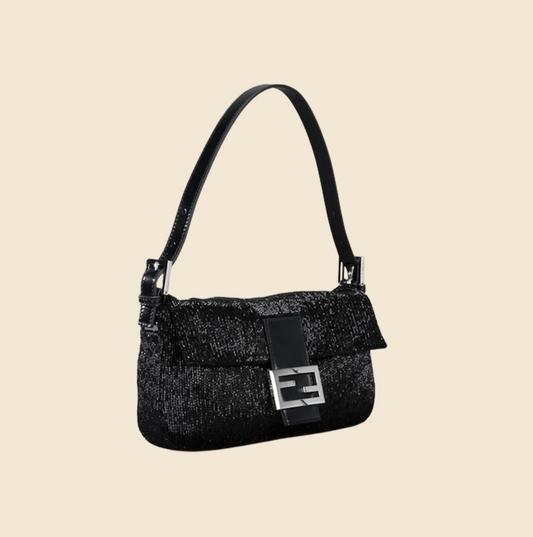 Fendi Black Fabric and Leather Mini Lui Bag Fendi