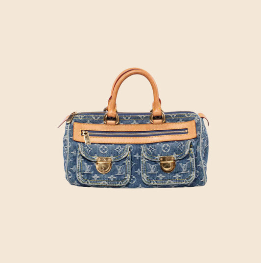 Baggy handbag Louis Vuitton Blue in Denim - Jeans - 37064539