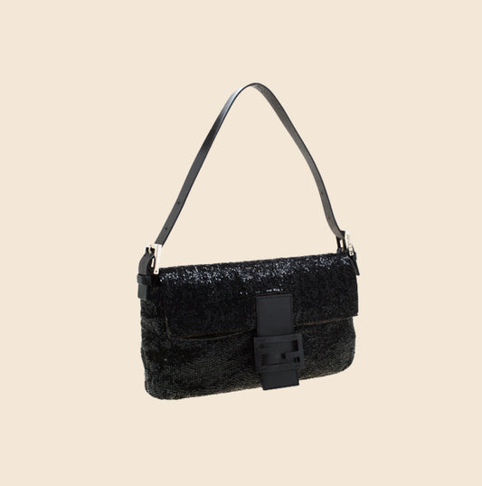 FENDI BLACK NYLON MINI SHOULDER BAG – RDB