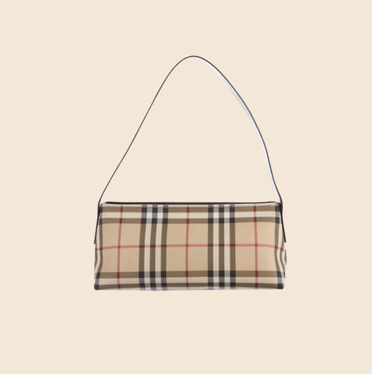 vintage authentic BURBERRY pochette in nova check, —