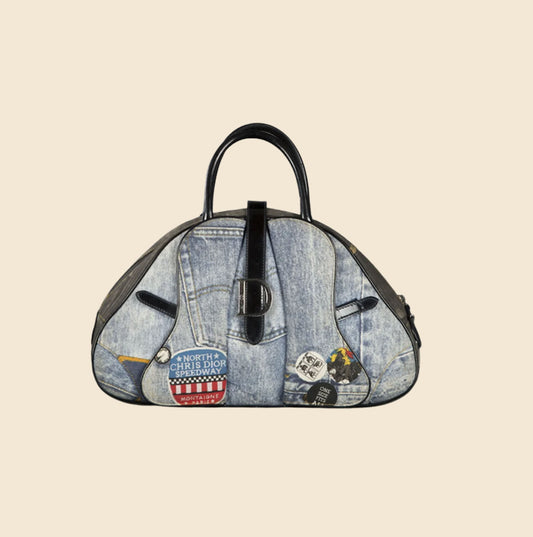 Dior Saddle Bag Denim Camouflage Jacquard