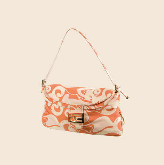 Swirl Print Hobo Bag