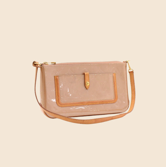 Louis Vuitton Félicie Pochette Monogram Verni Light Pink Neon