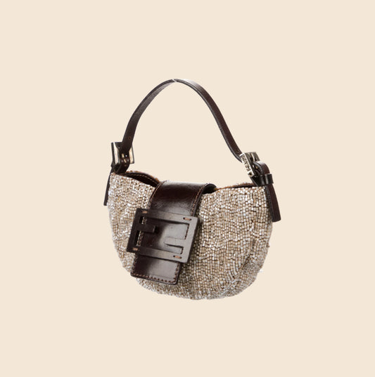 FENDI BEADED BLACK BAGUETTE – RDB