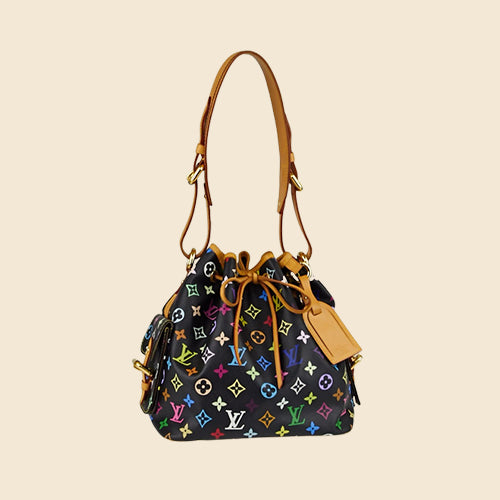 Limited Edition Louis Vuitton Multicolor Bag Alma Black