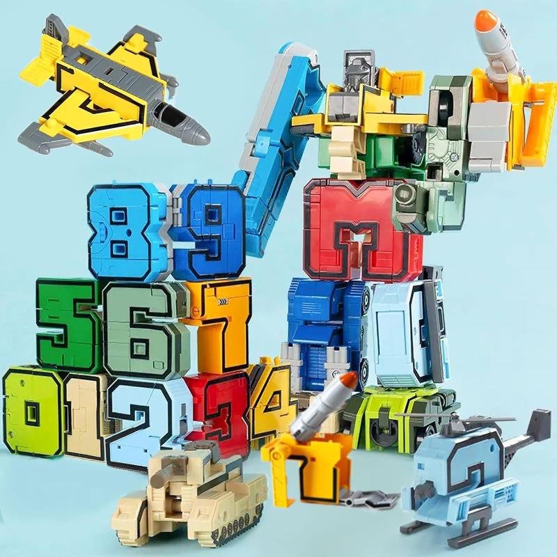 Transforming Robot Number Blocks Set