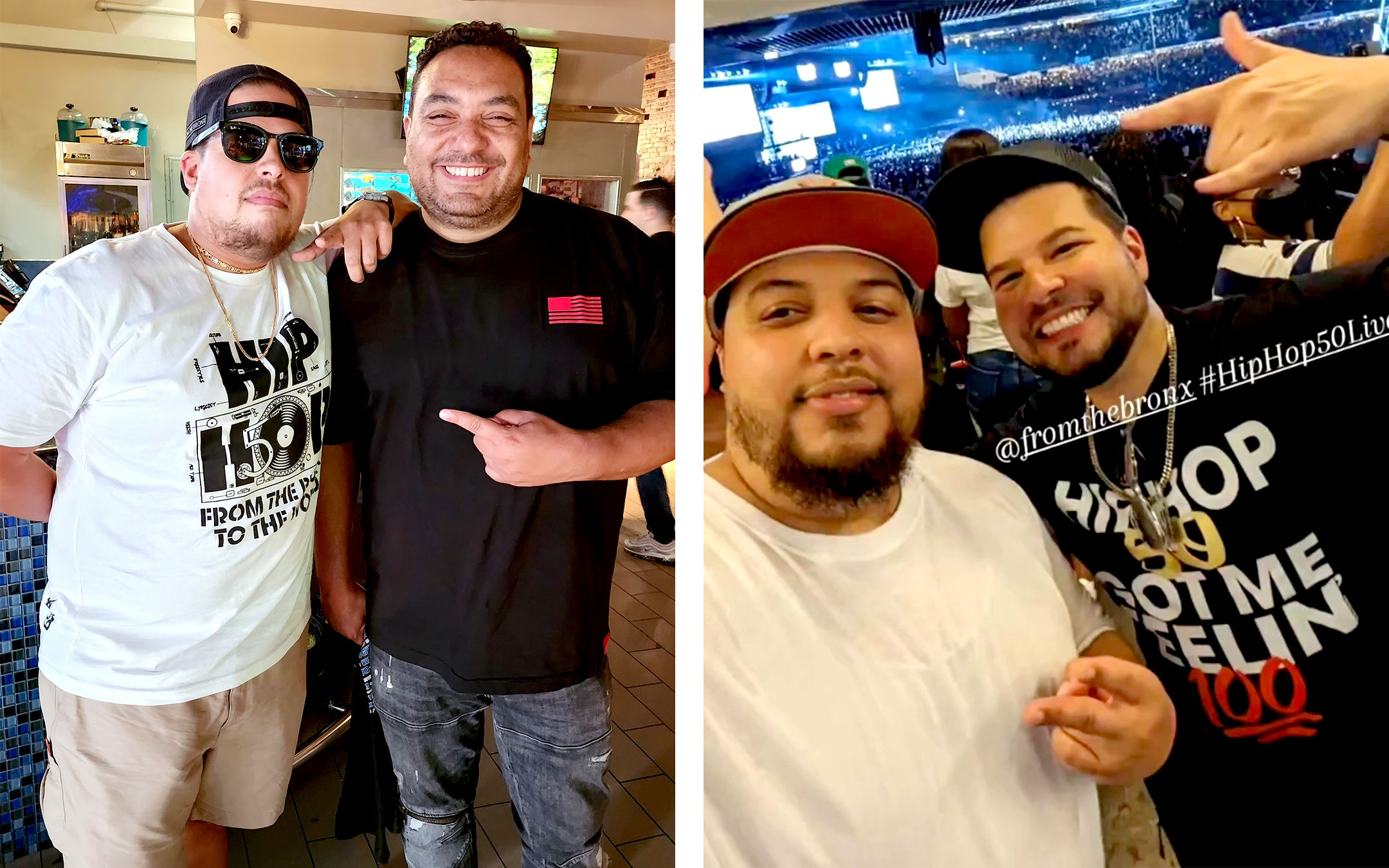 PICTURED (From L to R): Paul Ramirez with Cipha Sounds, Pablo D. Castilo Jr. with Anthony Ramirez II